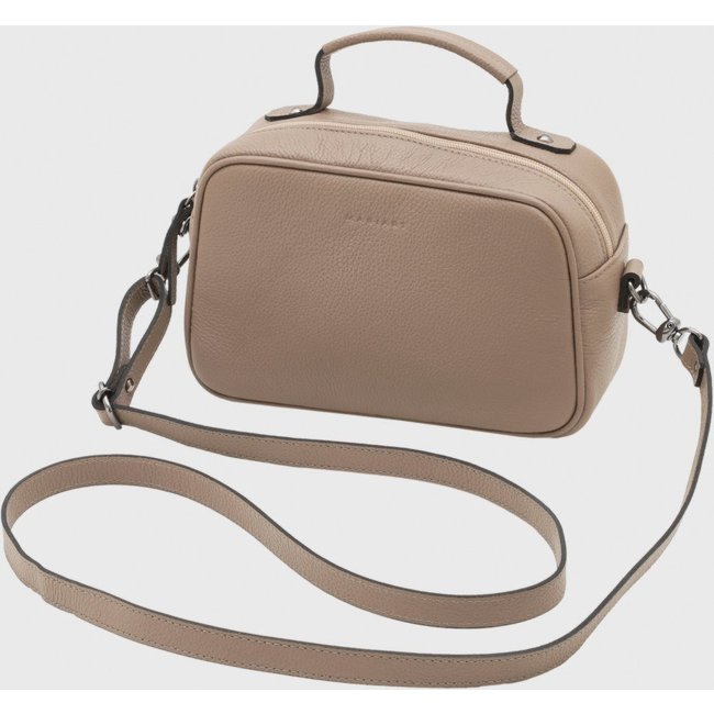 Bolsa Transversal de Couro Mariart Alice New Bege
