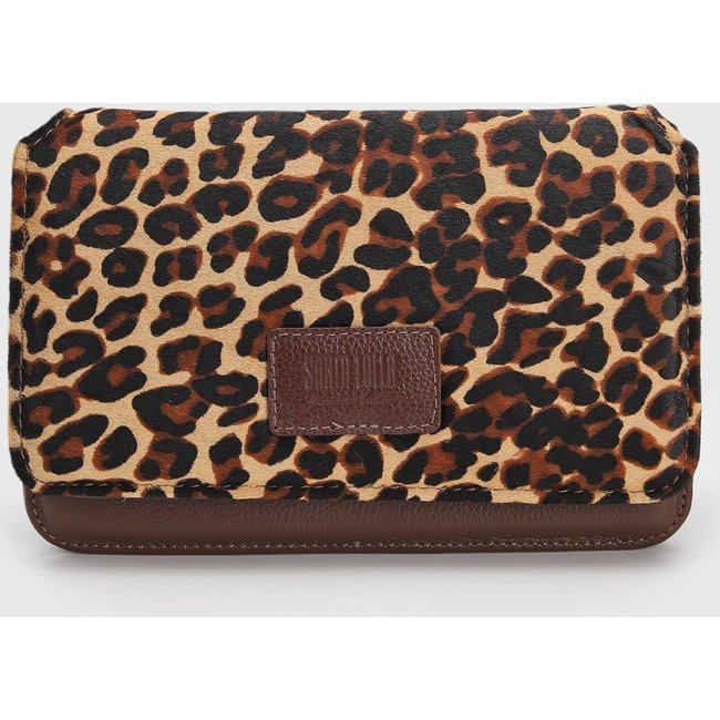 Bolsa Transversal Santa Lolla Animal Print Caramelo