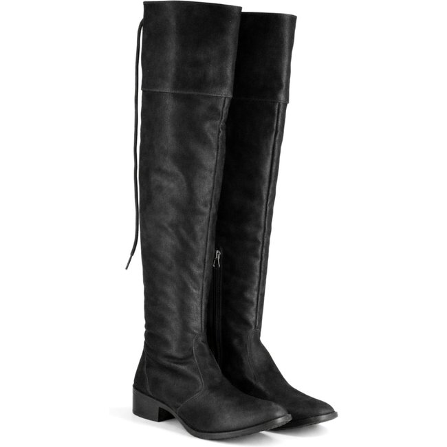 Bota Over Montaria Nobucado Preto 001 Flor da Pele