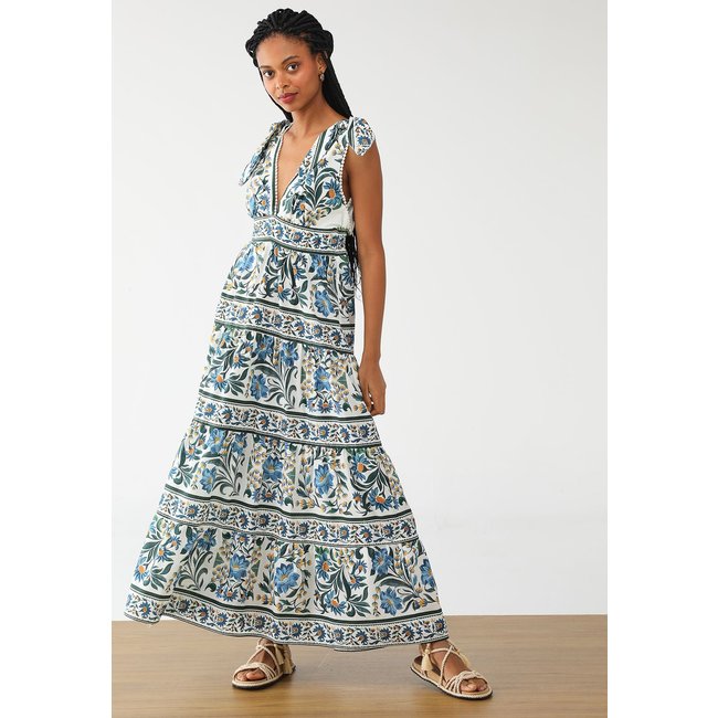 Vestido FARM Longo Marias Manoela Off-White