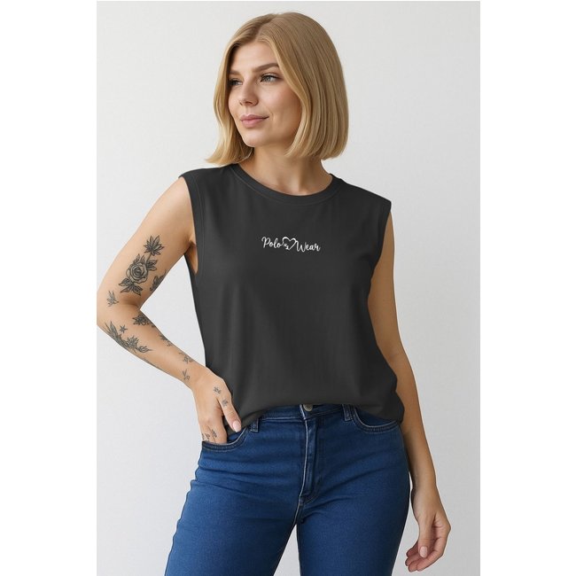 T-Shirt Feminina Sem Cava Polo Wear Preto