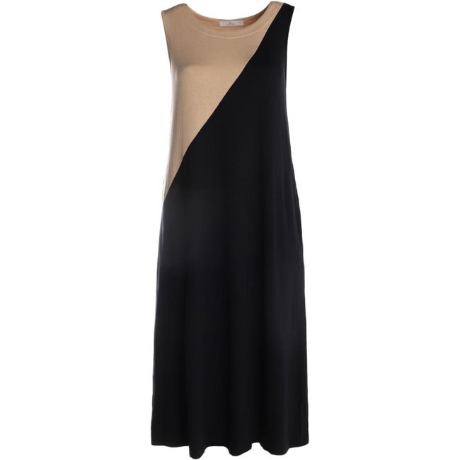 Vestido Moletinho Com Bolso Autentique Feminino PRETO/PRETO/AREIA