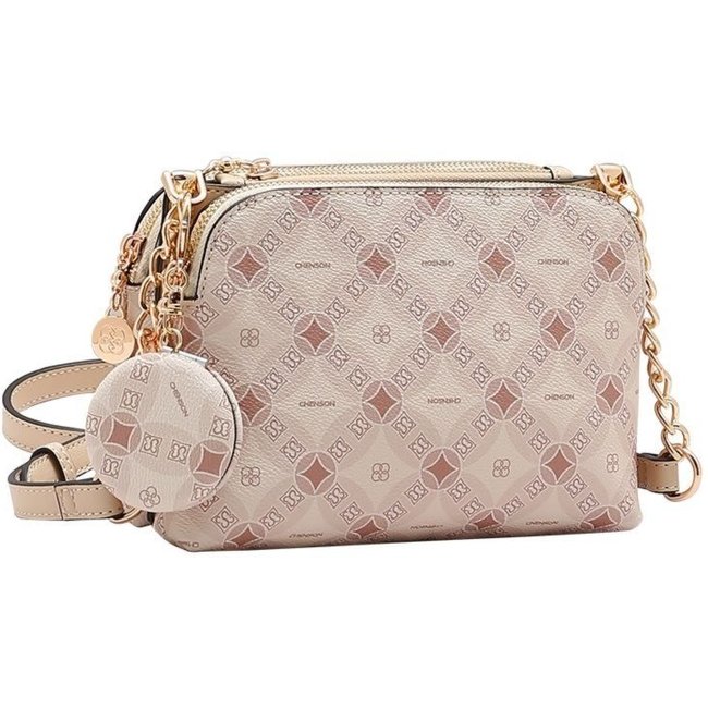Bolsa Feminina Chenson Monograma Contemporâneo 3485382 Bege