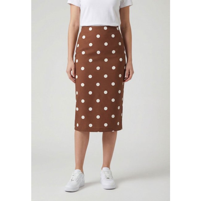 Saia Midi Feminina Colcci Estampada Marrom