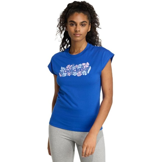 Camiseta estampada Macio Lado Slim adidas Sportswear Azul