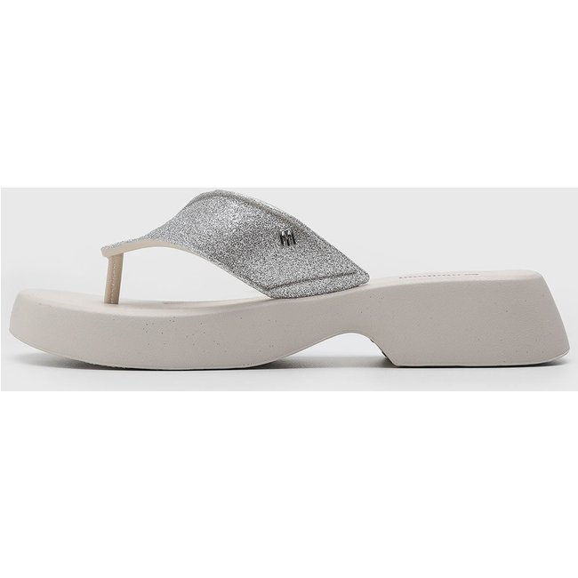 Sandália Baixa Feminina Melissa Glitter Prata