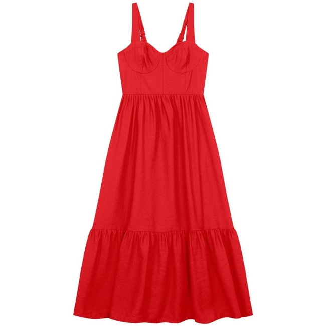 Vestido feminino em alfaiataria Essendi -Vermelho Vermelho