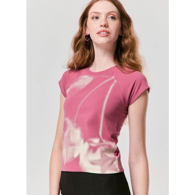 Blusa Mini Tee Rosa Cereja