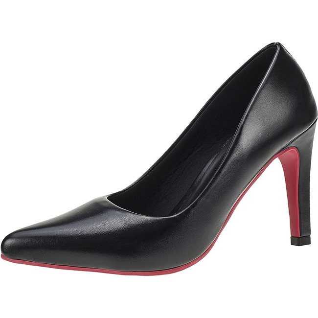 Sapato Lóris Shoes Feminino Scarpin Salto Alto Bico Fino Confortavel Preto