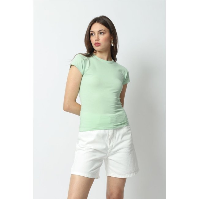 T shirt Decote Redondo Verde P Gazzy