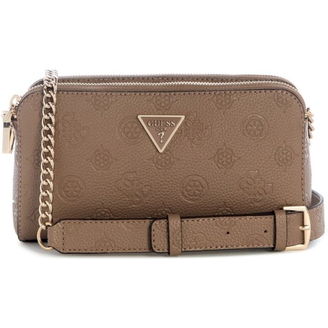 Bolsa Guess Cresidia Status Crossbody Nude