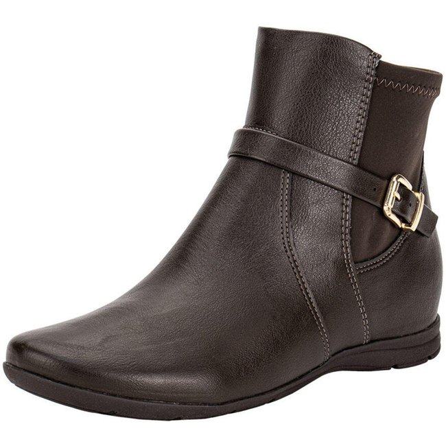 Bota Feminina Cano Baixo Comfortflex 2491304 A1451304 Café