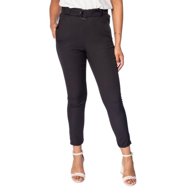Calça Feminina Olho Fatal Alfaiataria Cintura Alta Preto