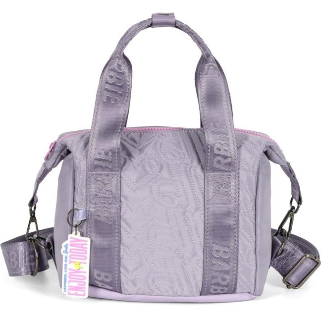 Infantil - Bolsa Bucket Pequena Transversal Náilon Matelasse Barbie Roxo