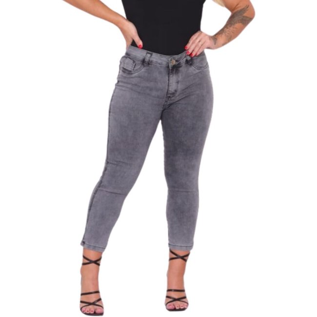 Calça Feminina Capri Cinza Grafite