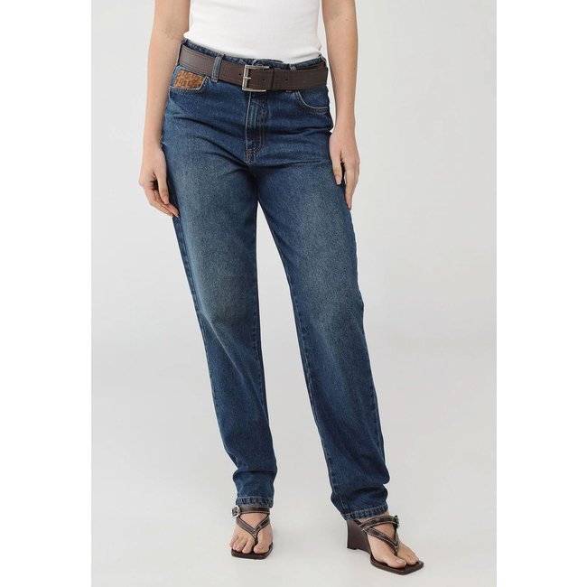 Calça Jeans Feminina Colcci Cintura Alta Azul Média