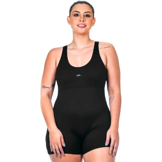 Maiô Elite Plus Size Feminino - Preto - elite