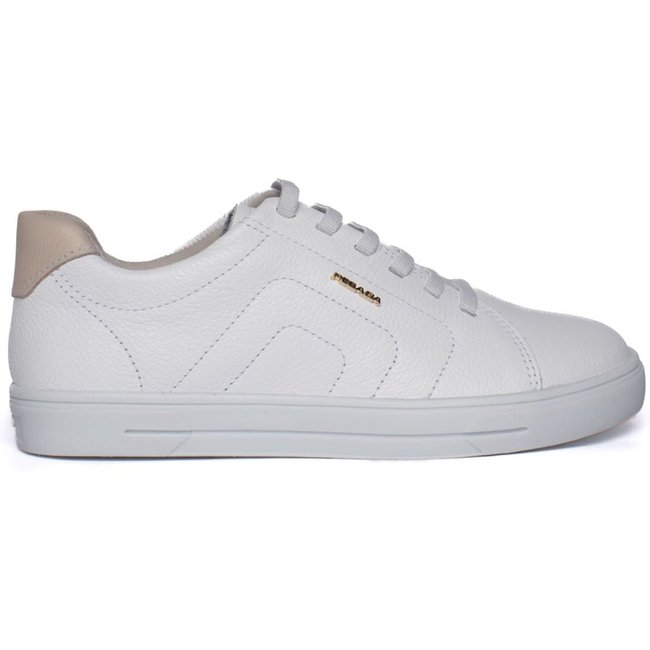 Tênis Feminino Pegada Couro Munique Burnished Branco/Bege
