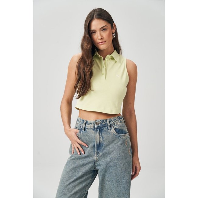 Polo Cropped Feminina Acostamento