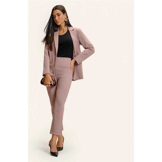 Calça Feminina Reta Ponto Roma Endless Rosa