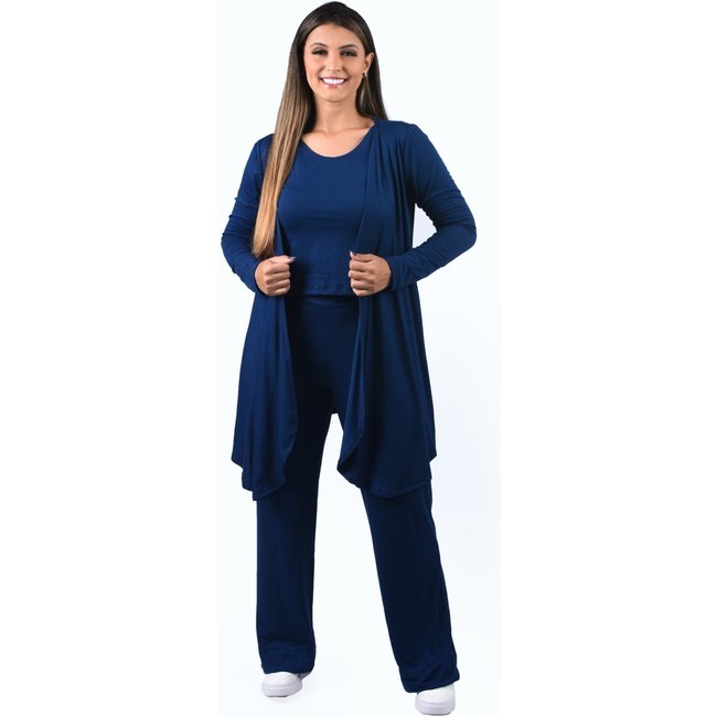 Conjunto de 3 Peças Marinho