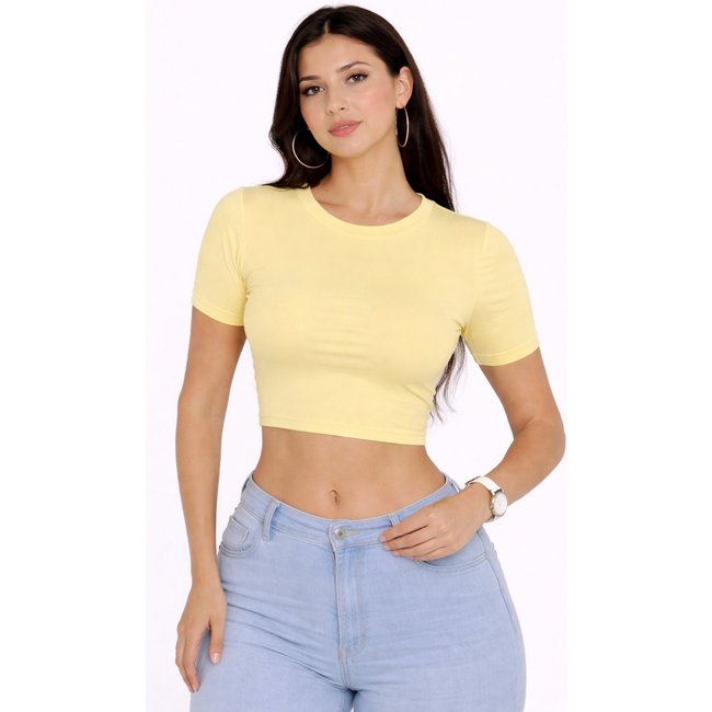 Cropped D Bell Outlet Fashion Ribana Amarelo