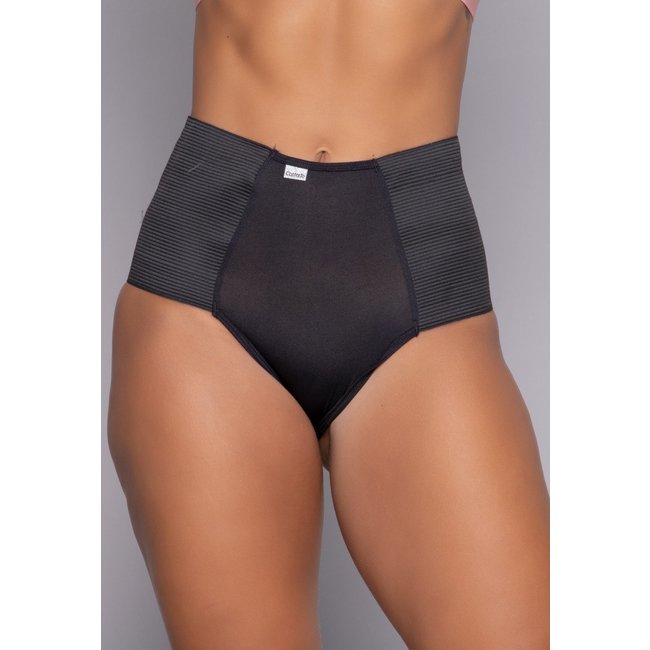 Calcinha Serra E Mar Modas Pos Parto Cintura Alta De Compressao Segura Barriga Preto