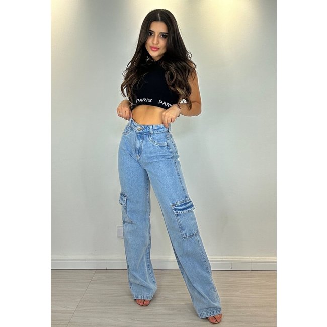 Cropped Tricot PARIS preto