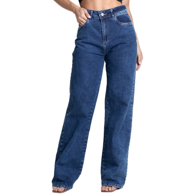 Calça Jeans Sawary Wide Leg - 282040 - Azul - Sawary