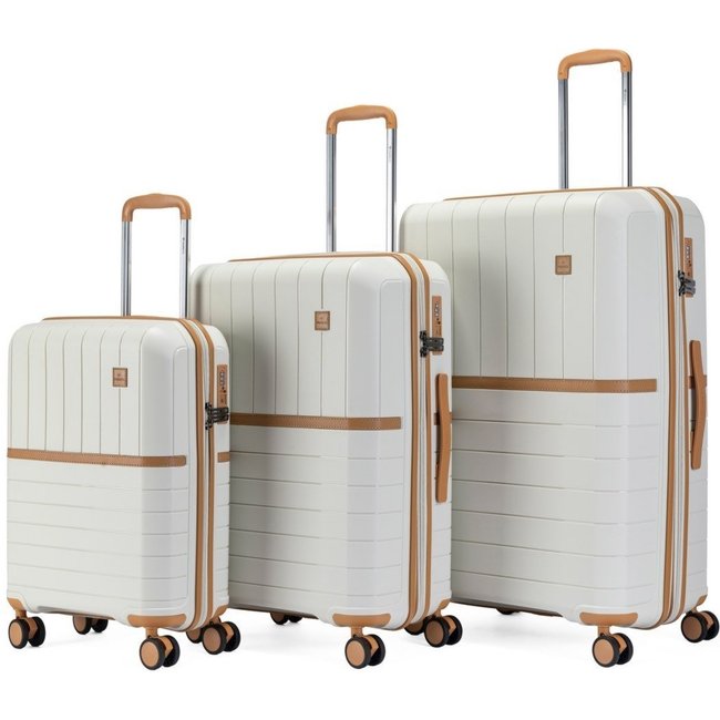 Kit 3 Malas De Viagem ABS Rígido Primicia Rodinhas 360° Reforçada com Cadeado TSA Espaçosa
