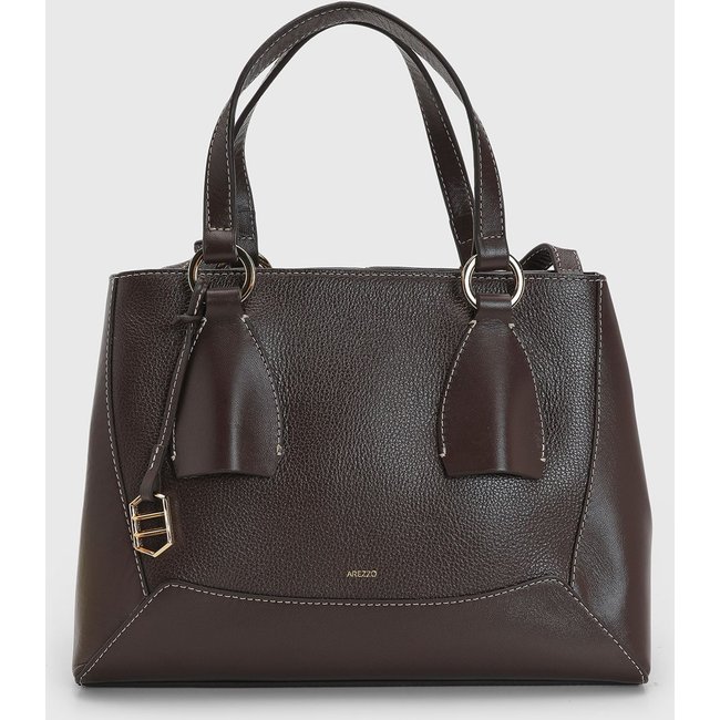 Bolsa Feminina Arezzo Média Monograma Marrom