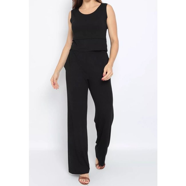 Conjunto Maria Paes Calça e Regata Preto