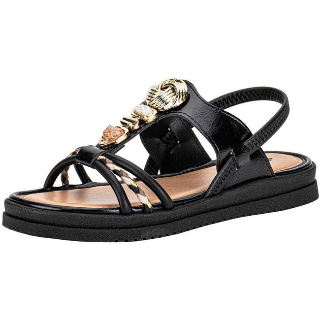 Sandália Feminina Flat Mississipi J0221 A0640221 Preto