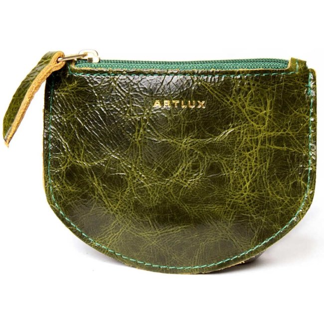 Porta Moedas em Couro Artlux Verde Escuro 3065