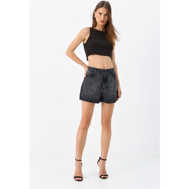 Short Jeans com Aplicação ACT Feminino