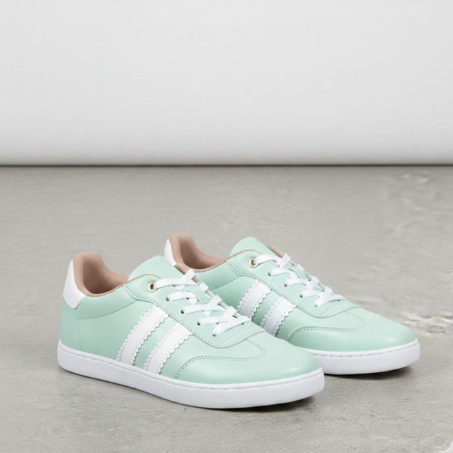 Tênis Feminino Casual Clássico Retrô Verde Claro