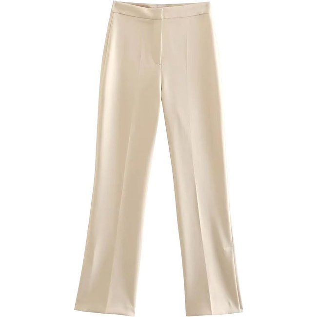 Calça De Alfaiataria Levosch Flare Nude