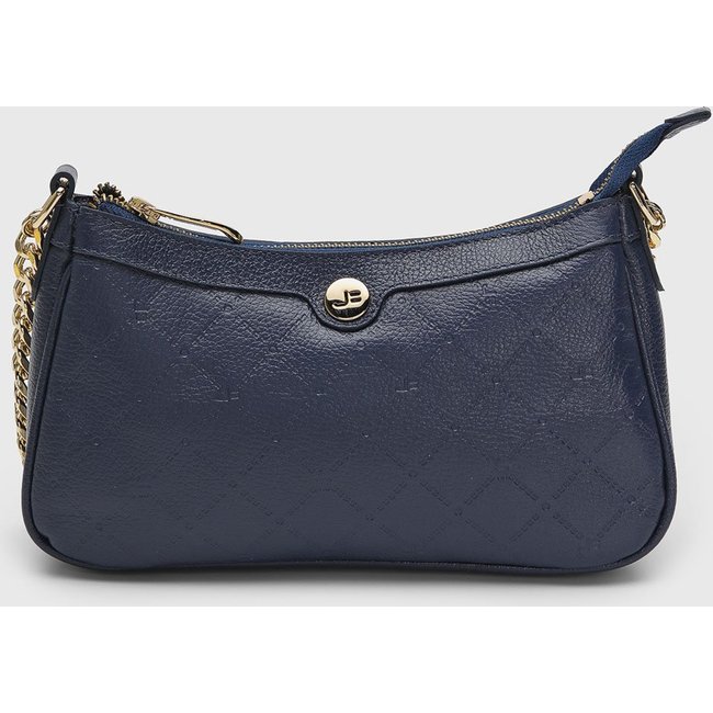 Bolsa Feminina Jorge Bischoff Pequena Alça Corrente Azul Marinho