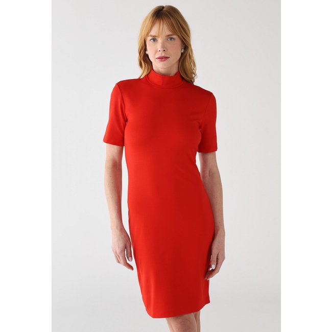 Vestido Forum Curto Gola Alta Vermelho