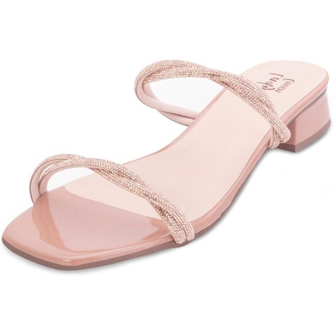 Sandália Salto Baixo Lady Queen AM24-17601 Rose