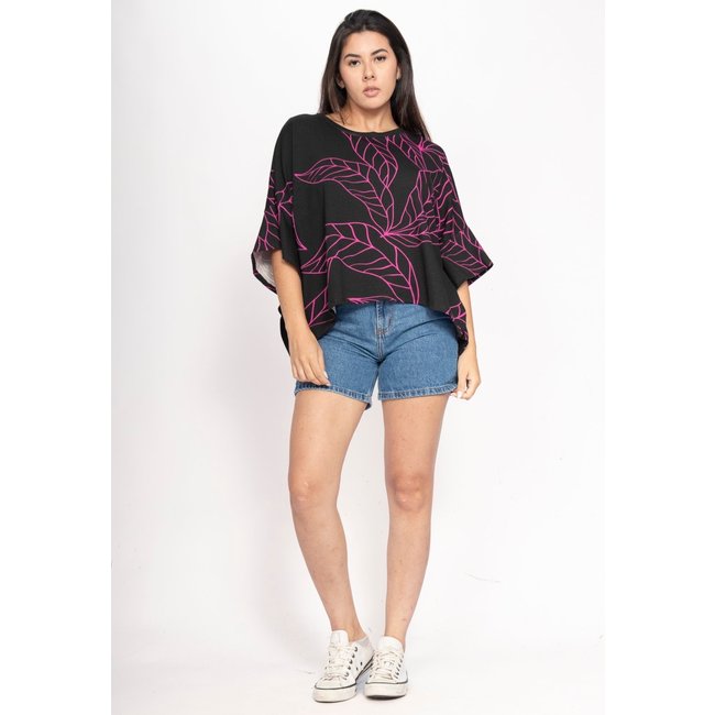 Blusa CabanaFree Asa Delta Malha Tupã Estampa Antúrios Lilás