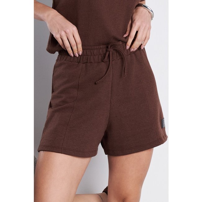 Short Feminino MeuJeans Sandy Moletinho Marrom