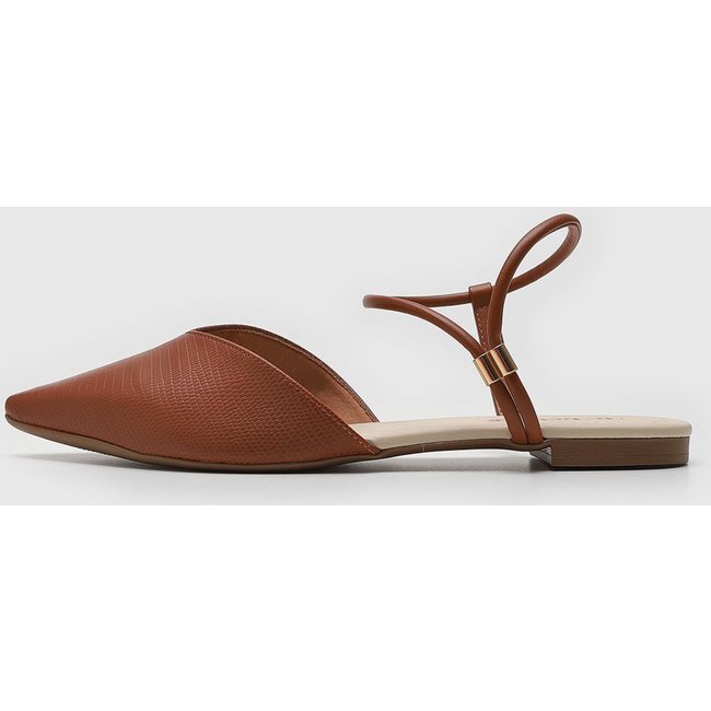 Sapatilha Slingback cê Ajuste Marrom
