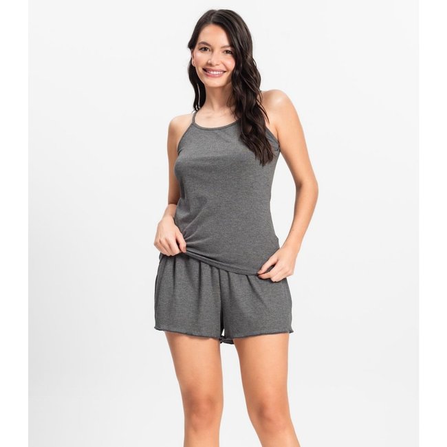 Pijama de Alça Feminino Select Cinza
