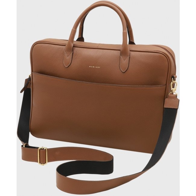 Bolsa Pasta Transversal Couro Mariart Sampa Camel