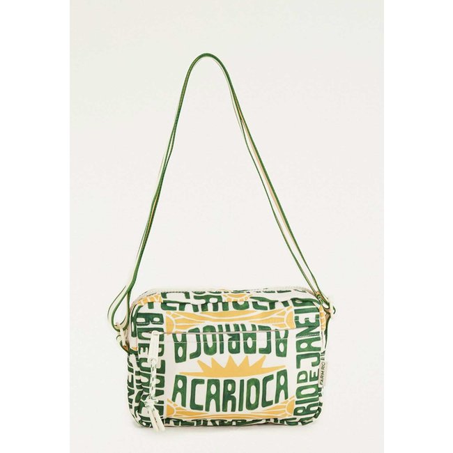 Bolsa FARM Ziriguidum A-Carioca Estampada Verde e Amarelo