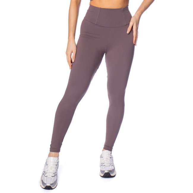Legging Feminina Estilo do Corpo Cigarrete Gym Marrom Claro