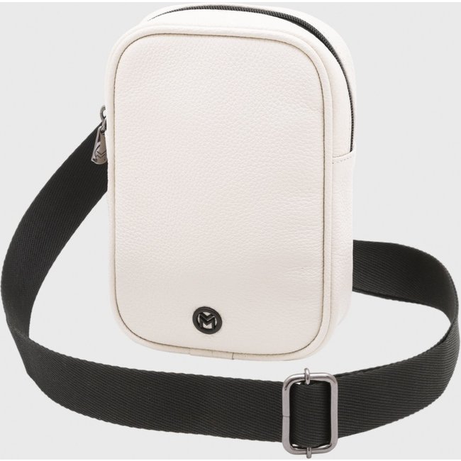 Bolsa Crossbody de Couro Mariart Lolla Pop Off White