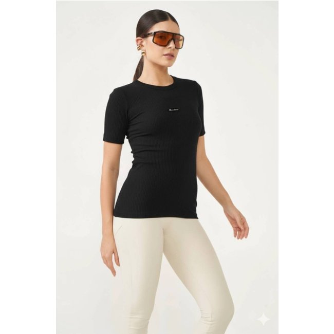 Blusa Colcci Sport Canelada Feminina Preto Pace