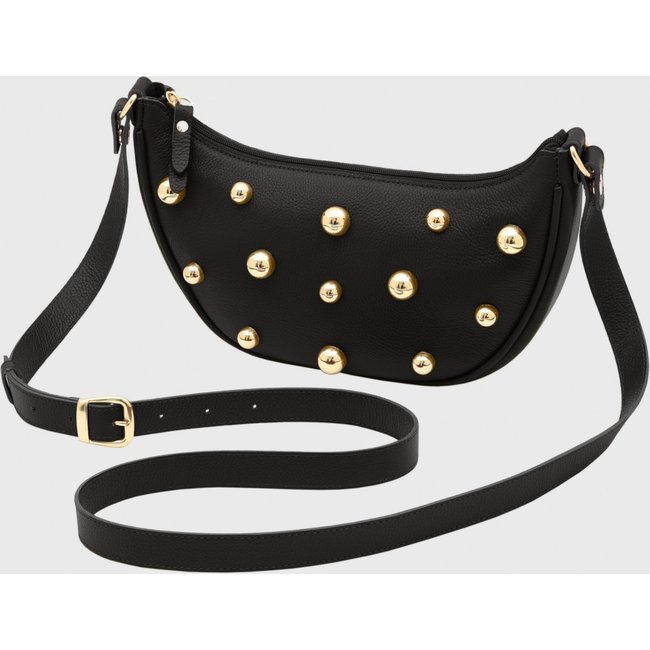 Bolsa Shoulder Couro Mariart Pequi Preta